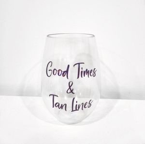 Plastic Stemless Wine Glass